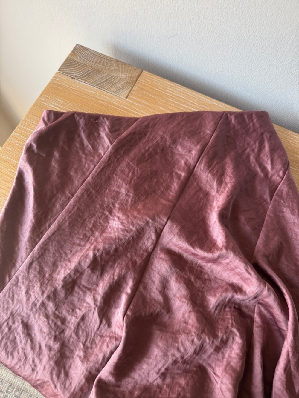NWT! MADEWELL Women’s Bias-Cut Slip Midi Skirt in Satin, Burnt Soil, Size 2 - Picture 8 of 16